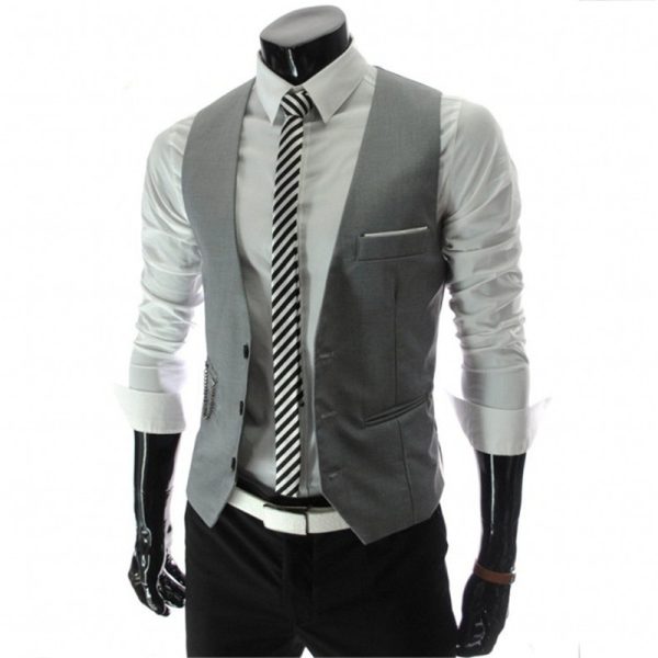 Men's suit vest new slim fit Korean version men's work clothes suit vest men's groomsman professional clothes men's vest - Image 11