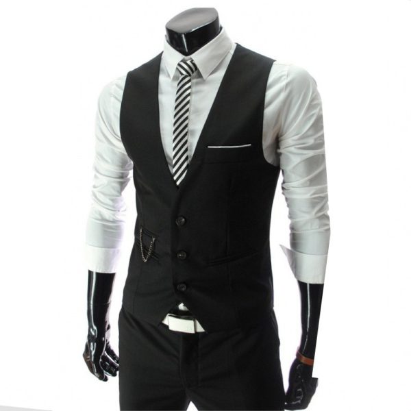 Men's suit vest new slim fit Korean version men's work clothes suit vest men's groomsman professional clothes men's vest - Image 9